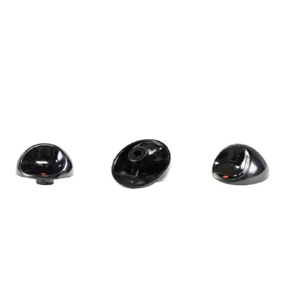 Perilla válvula protección termoeléctrica 31mm negra PC punto rojo Abba