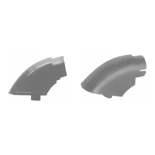 Cabezal plástico curvo manija tubular gris Abba