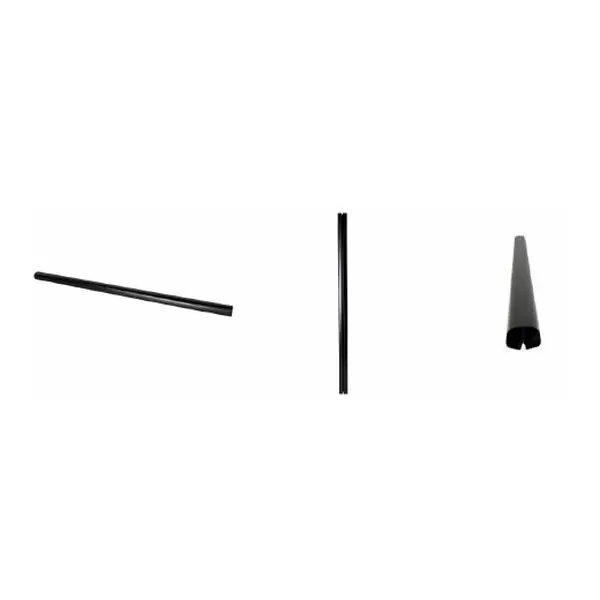 Manija lámina doblada cocina 30 diseño curvo 568 mm negro Abba