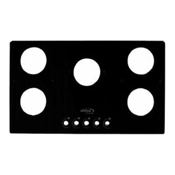 Vidrio mesa cubierta empotrar 36″ 5D (914X520) negro Abba