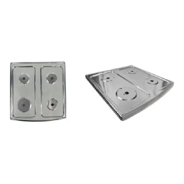 Mesa gas 20 curva inox brillante encendido eléctrico apto Abba