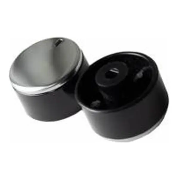 Perilla 28mm lujo redonda 180° negra Sabaf Abba