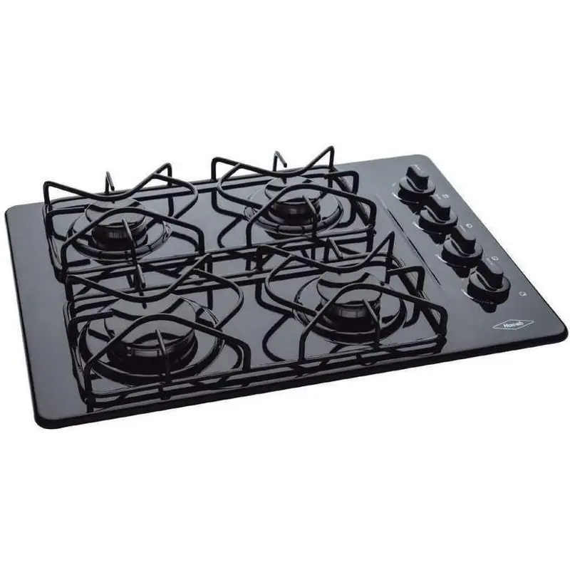 Cubierta de empotrar Haceb 60x43 esmaltada negra a gas natural